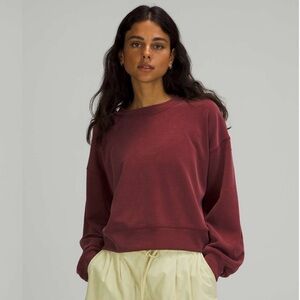 Lululemon Softstream Cropped Crewneck size 6/8 Mulled Wine